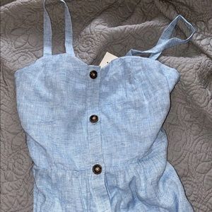 Light blue button up dress